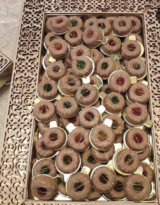 حلوى الطرون لوز و شكلاط ابيض - أزطوط نور ة